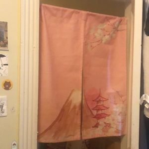 Japanese Tapestry- door divider, door decor Cotten linen